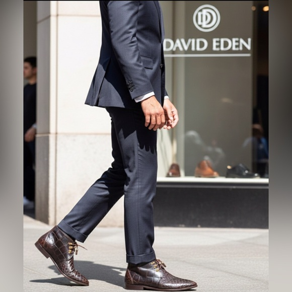 David Eden Other - Authentic David Eden vintage designer crocodile leather dress shoes sz mens 11